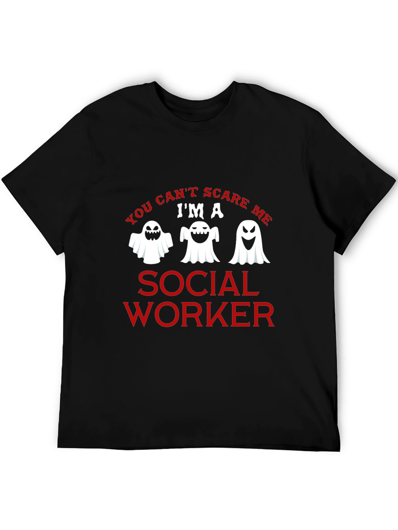 Social Worker Halloween Ghost Graphic T-Shirt