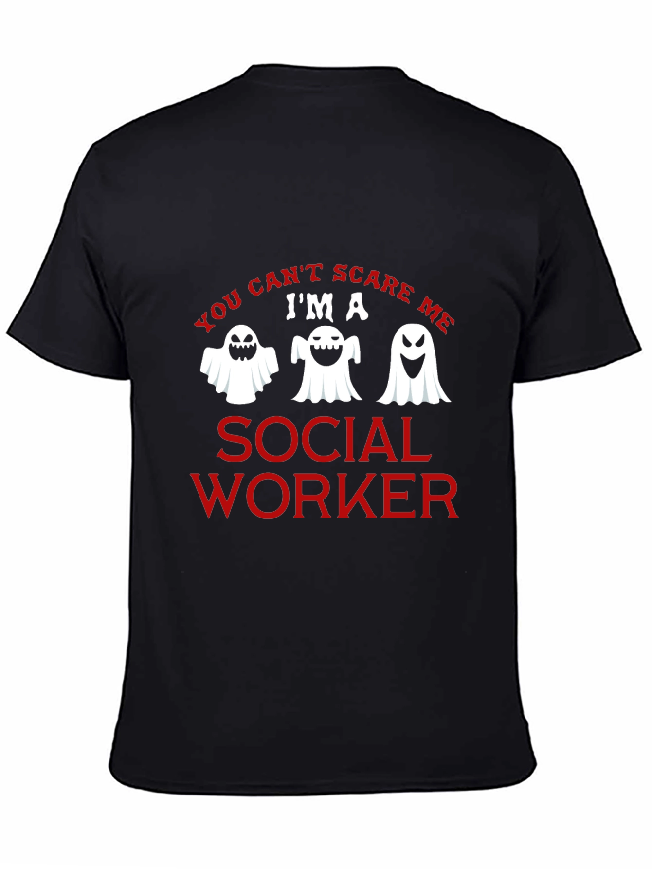 Social Worker Halloween Ghost Graphic T-Shirt
