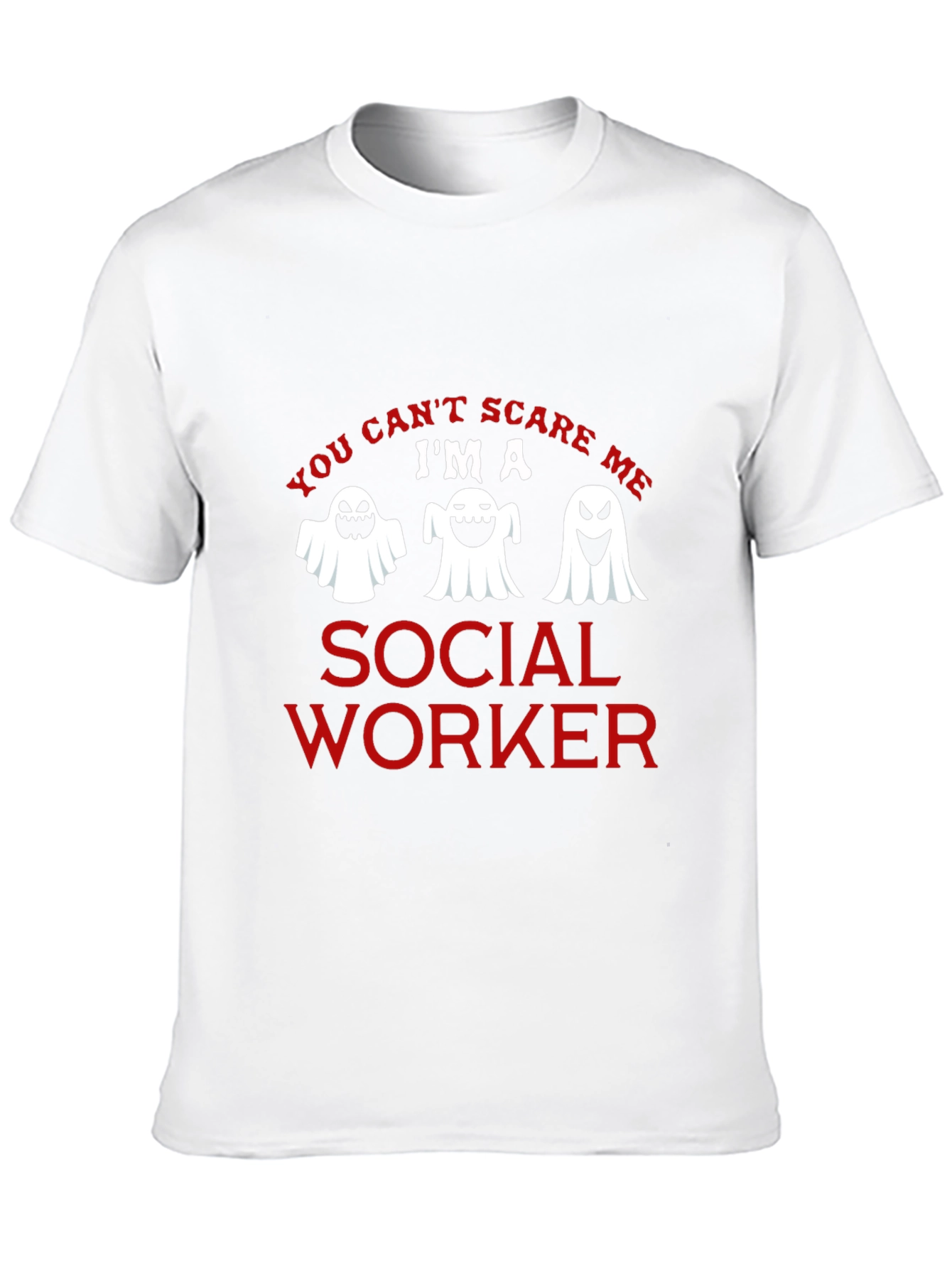 Social Worker Halloween Ghost Graphic T-Shirt