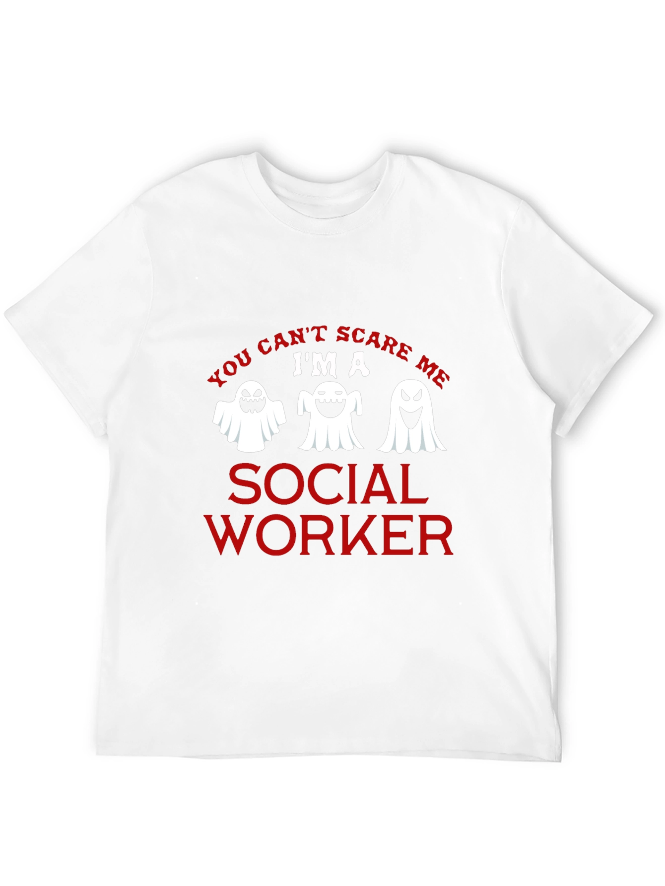 Social Worker Halloween Ghost Graphic T-Shirt