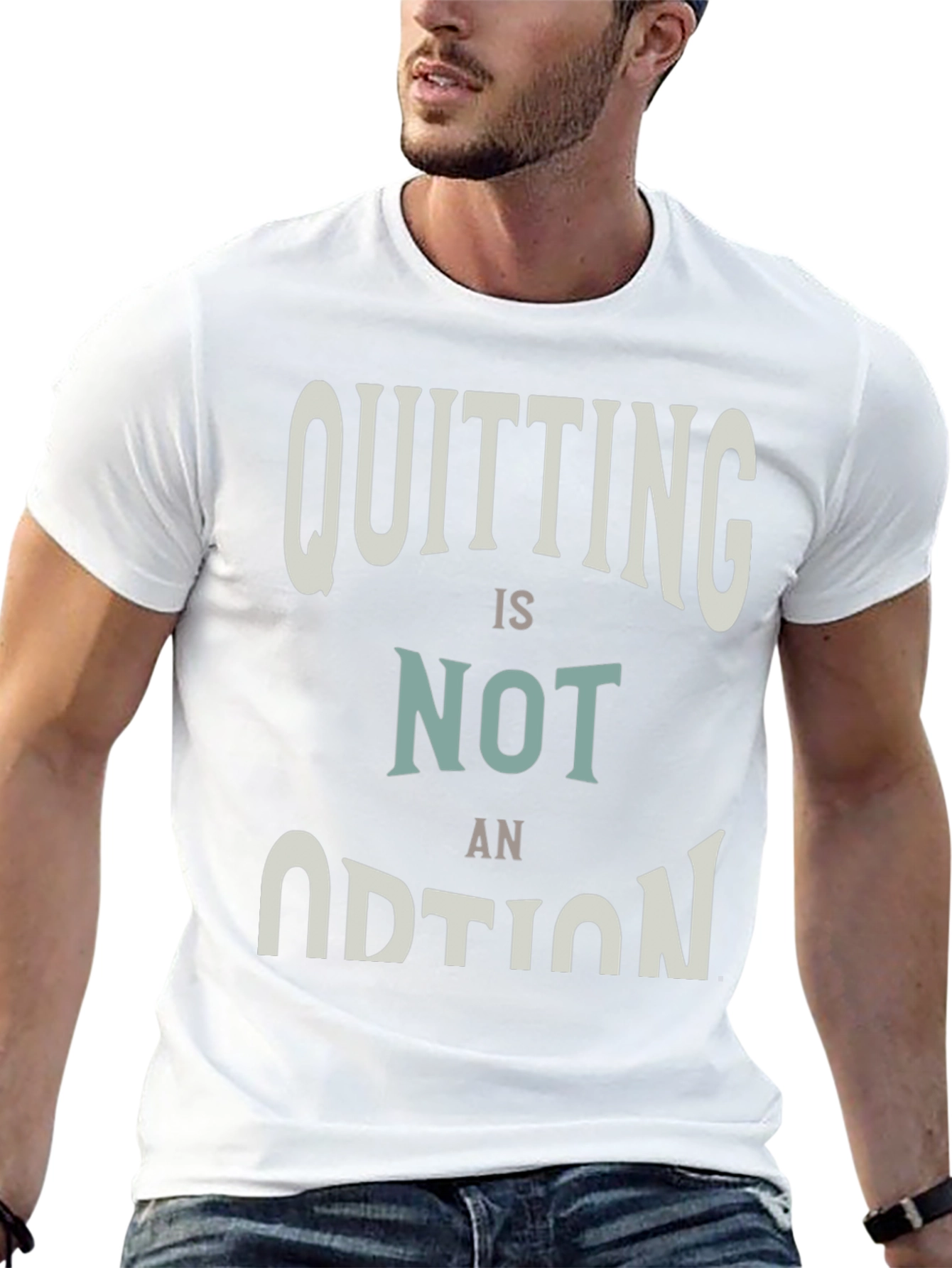 Quitting Is Not An Option Graphic Tee - Black