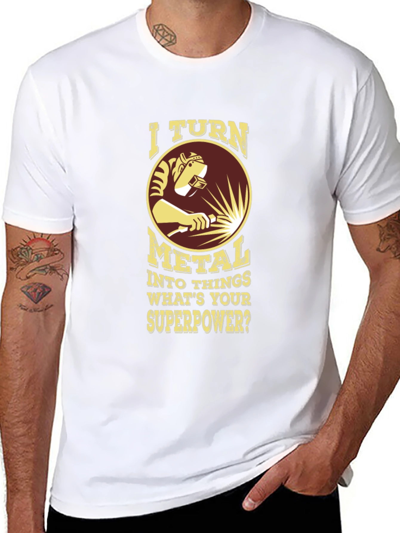 Welder Superpower T-Shirt - Metal Worker Tee