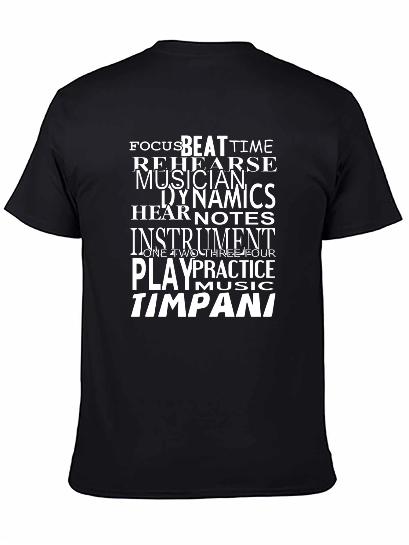 Musician Typography Black T-Shirt