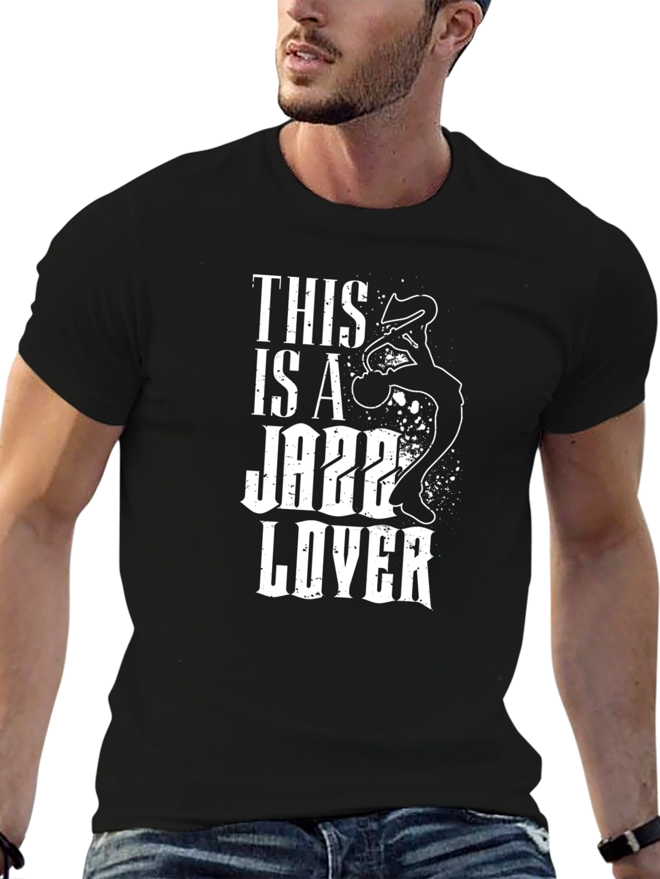 Jazz Lover Black Graphic T-Shirt
