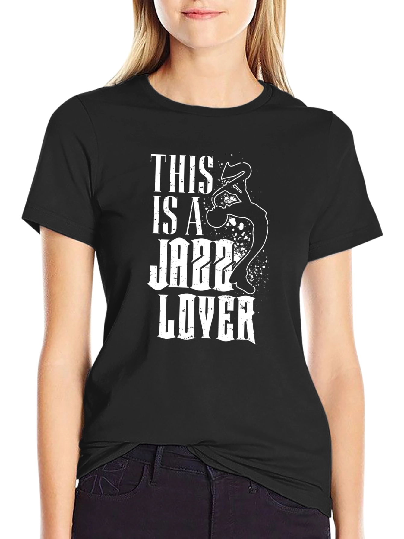 Jazz Lover Black Graphic T-Shirt