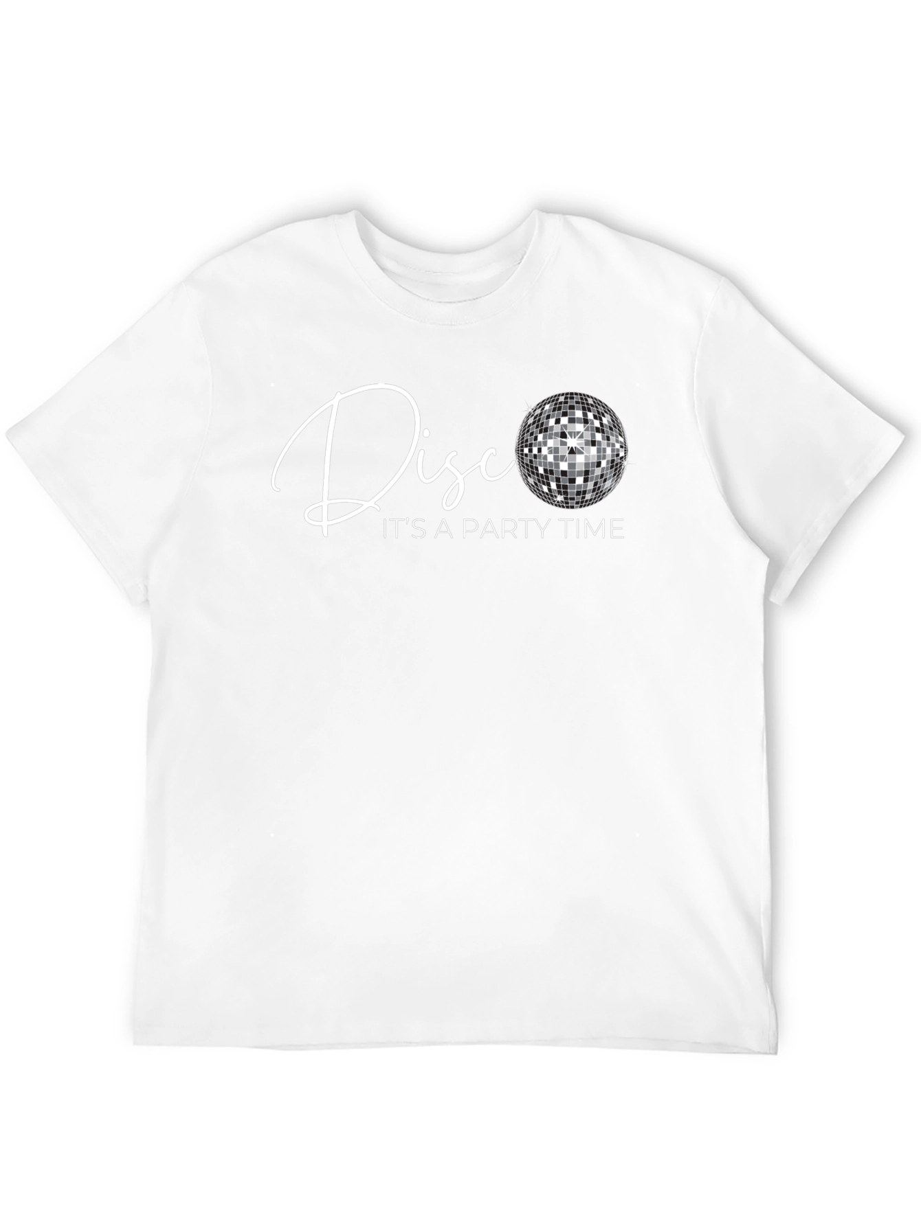 Disco Party Time Black Graphic Tee