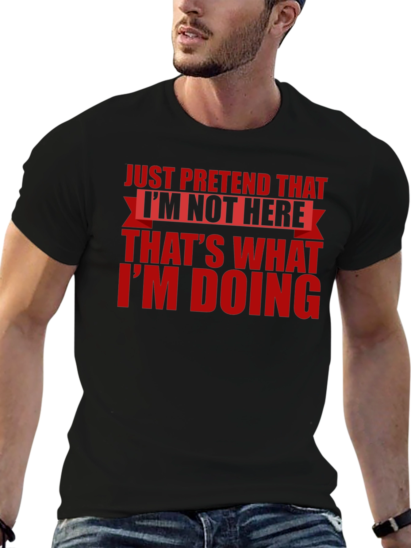 Just Pretend T-Shirt - Funny Introvert Tee