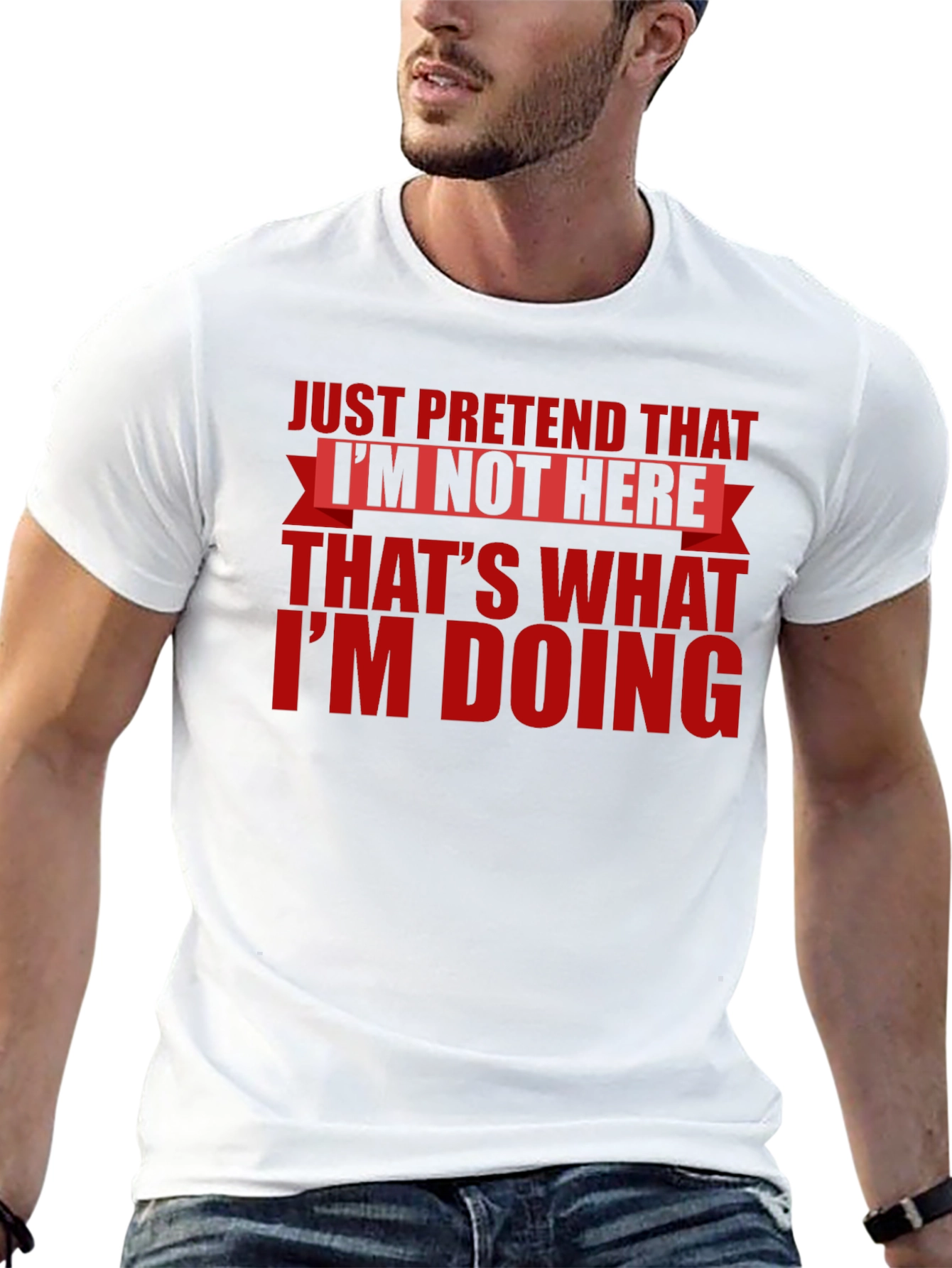 Just Pretend T-Shirt - Funny Introvert Tee