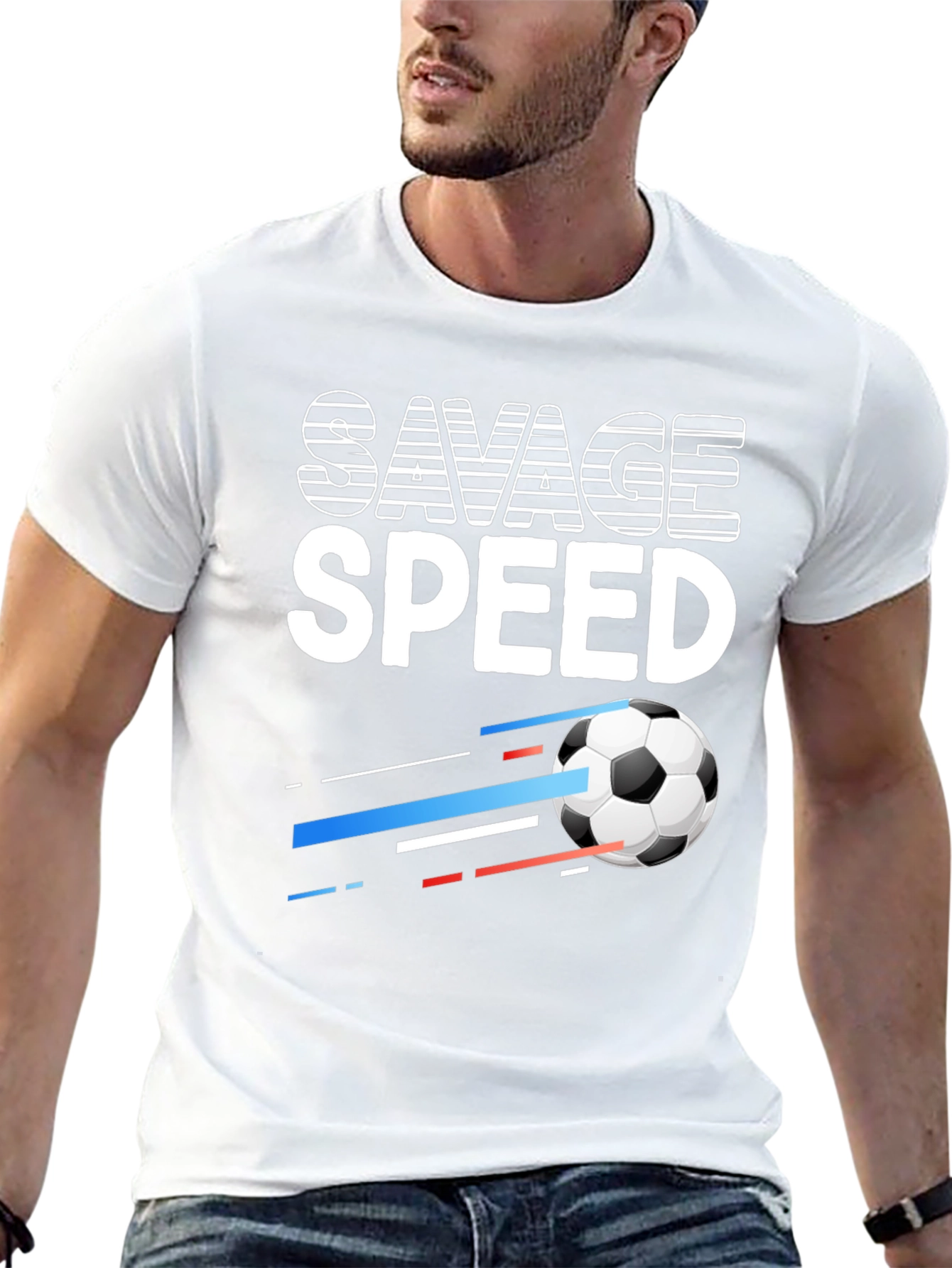 Savage Speed Soccer Ball Graphic Tee - Black