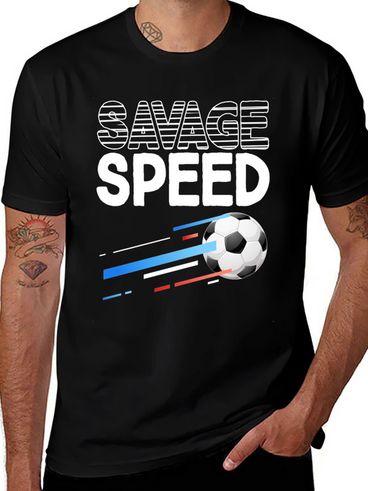 Savage Speed Soccer Ball Graphic Tee - Black