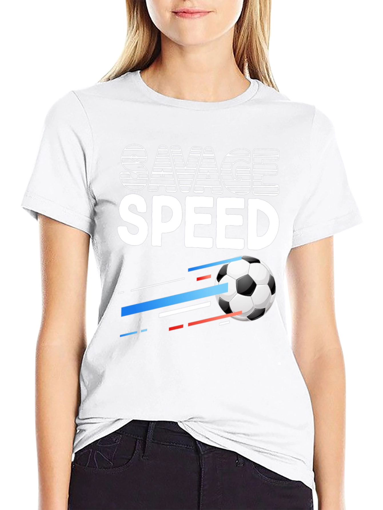 Savage Speed Soccer Ball Graphic Tee - Black