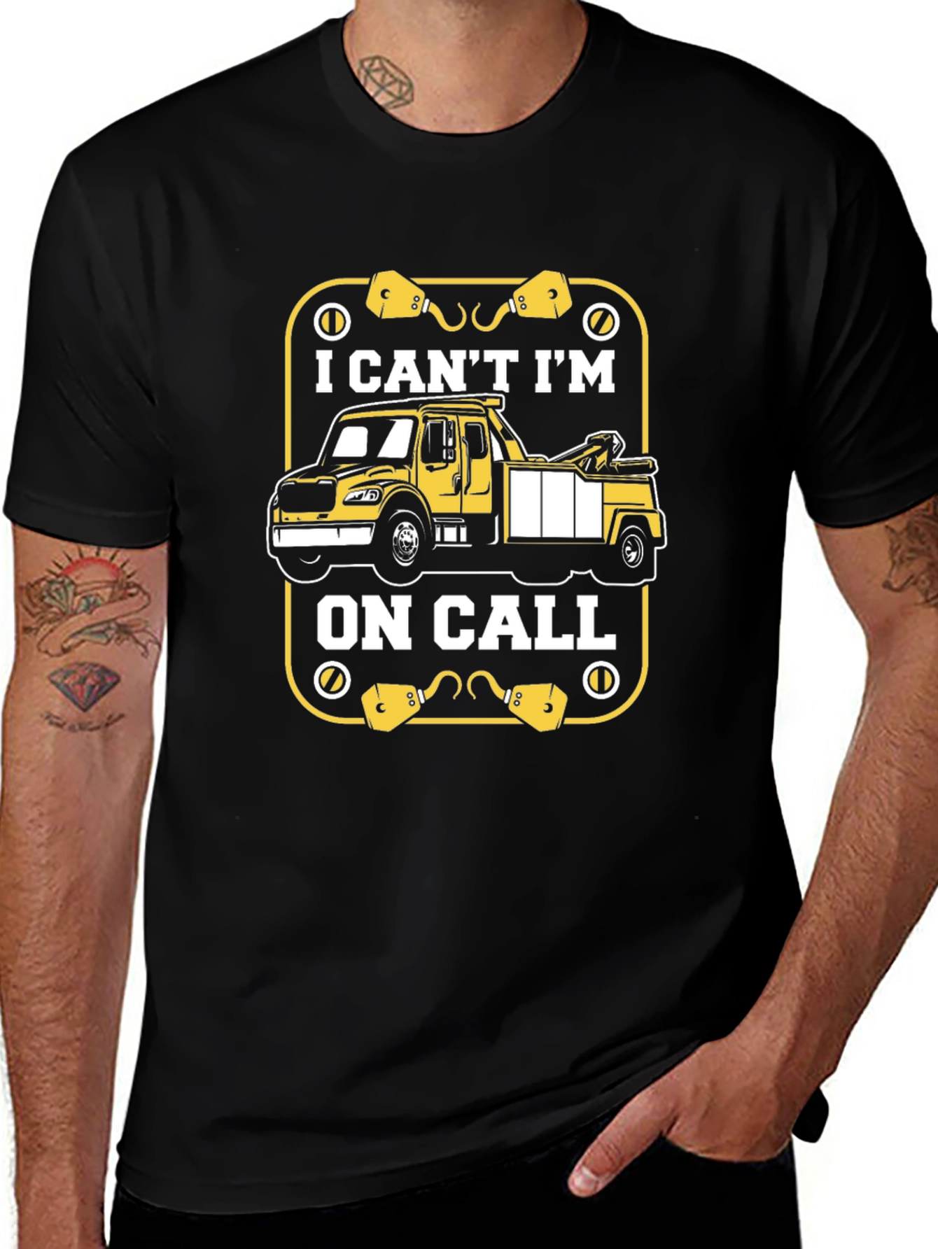 I Cant Im On Call Tow Truck Graphic T-Shirt