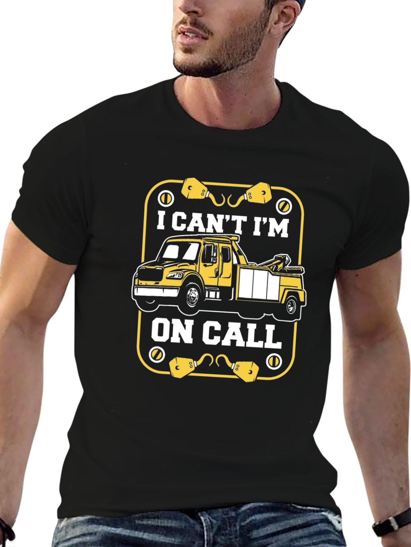 I Cant Im On Call Tow Truck Graphic T-Shirt