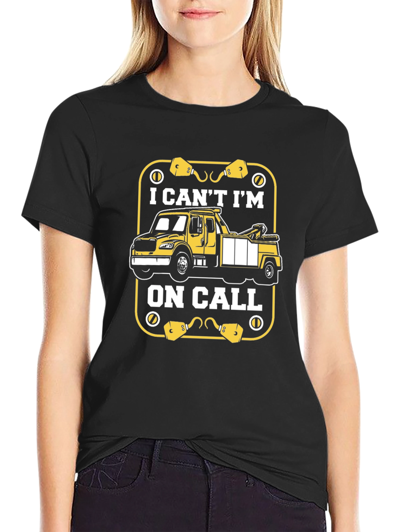 I Cant Im On Call Tow Truck Graphic T-Shirt