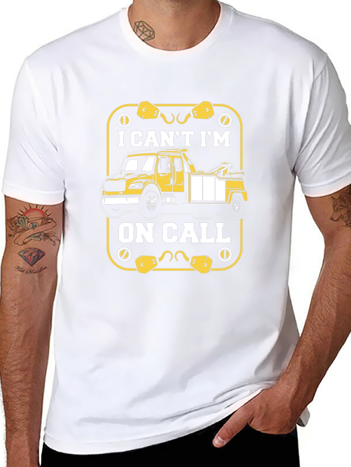 I Cant Im On Call Tow Truck Graphic T-Shirt