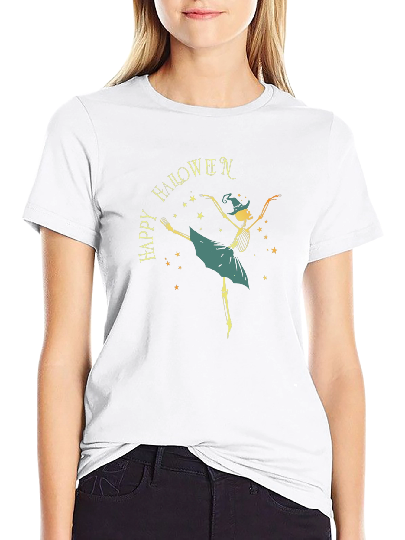 Happy Halloween Skeleton Ballerina T-Shirt