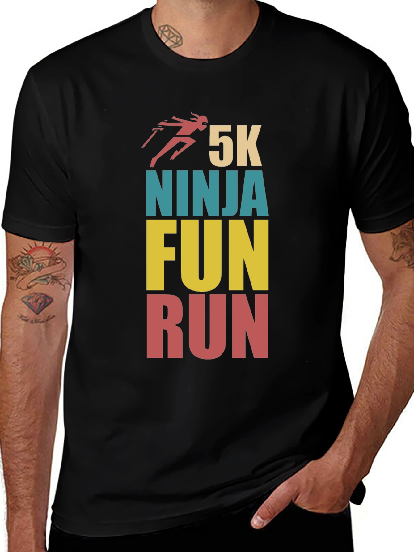 5K Ninja Fun Run Graphic T-Shirt