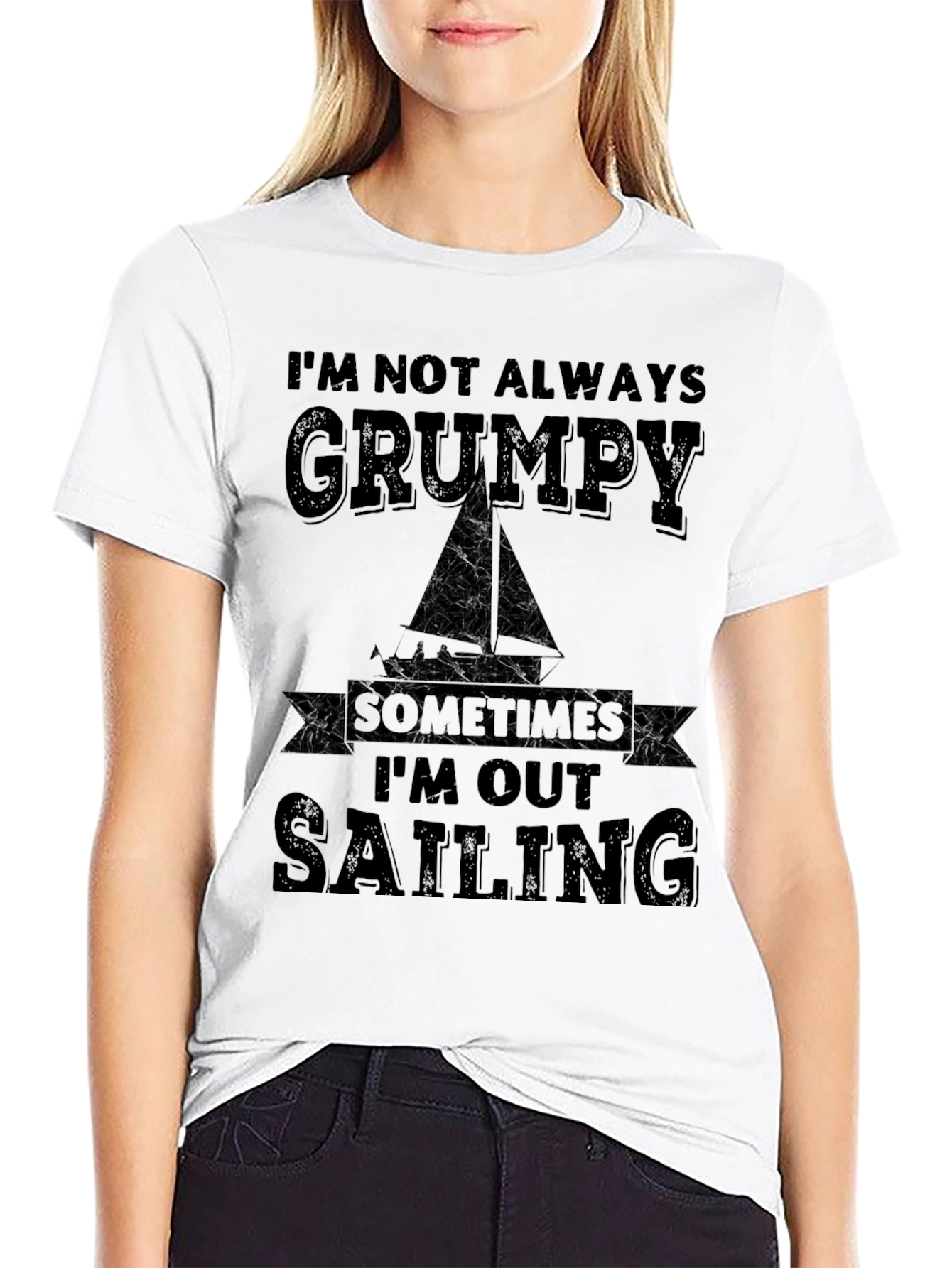 Grumpy Sailing Black T-Shirt