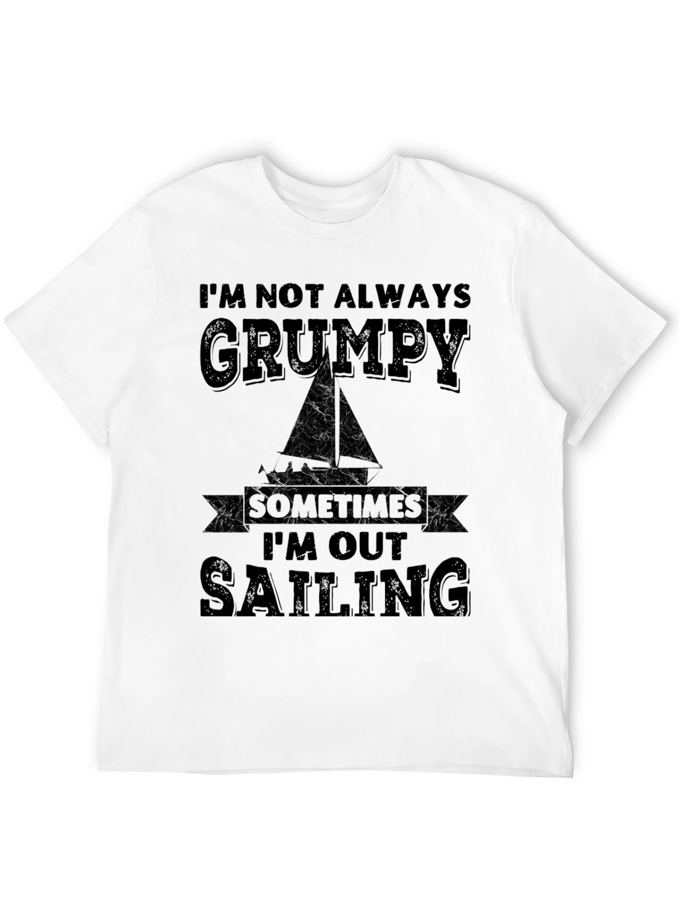 Grumpy Sailing Black T-Shirt