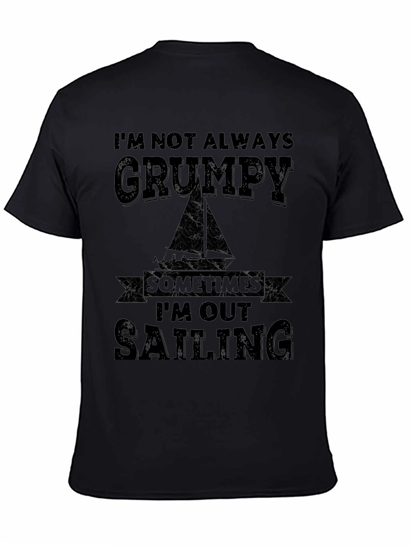 Grumpy Sailing Black T-Shirt