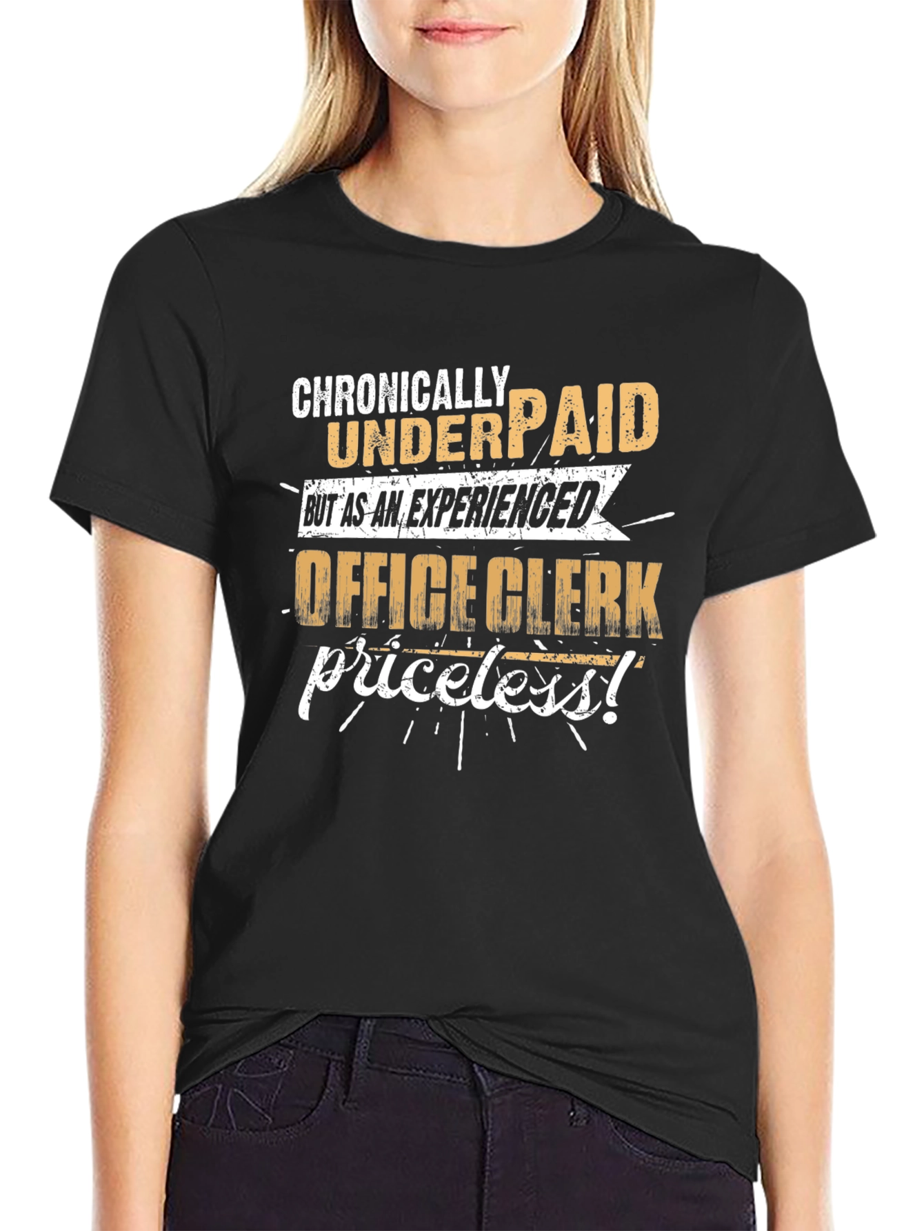 Chronically Underpaid Office Clerk Graphic Tee