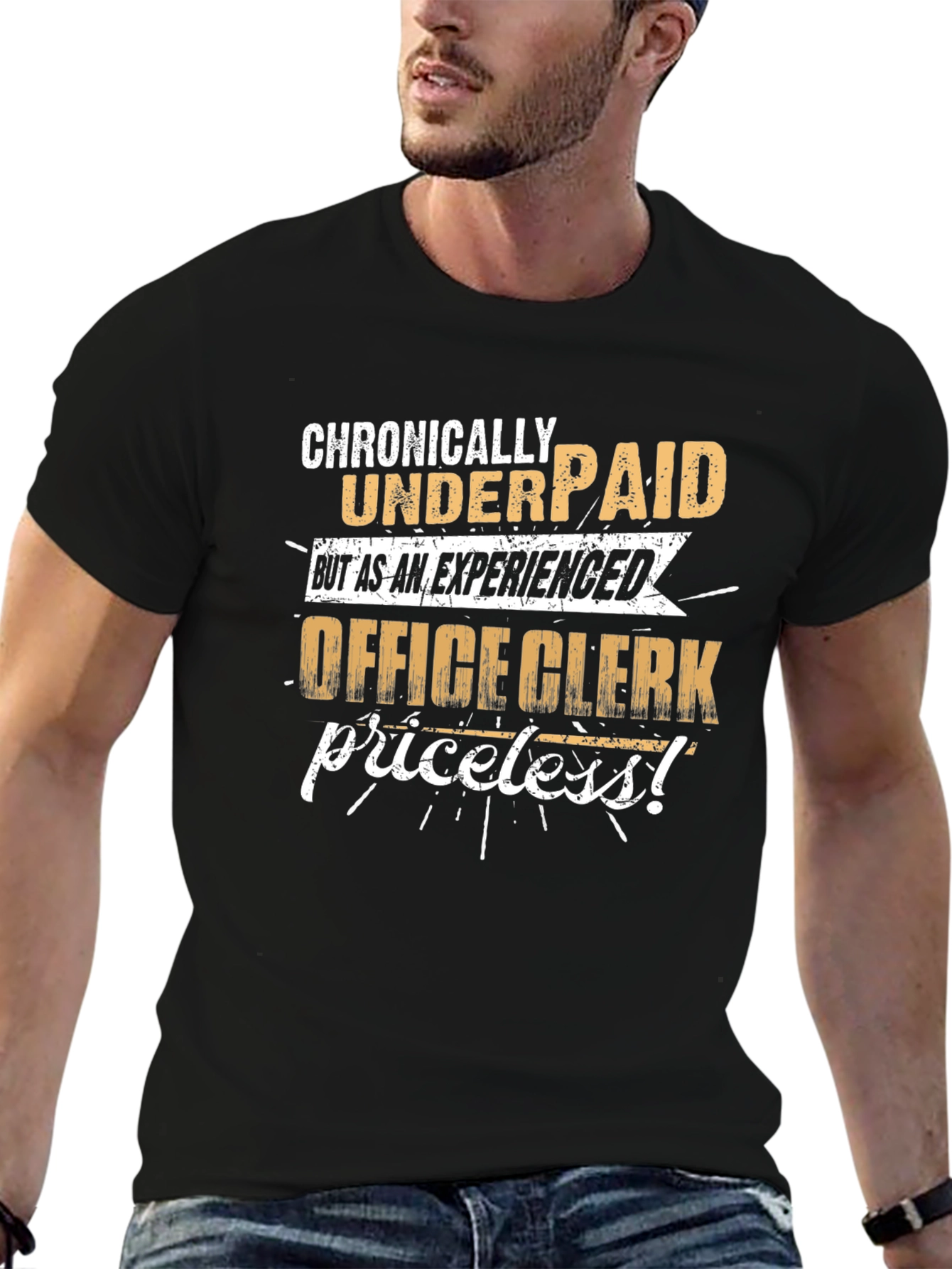 Chronically Underpaid Office Clerk Graphic Tee