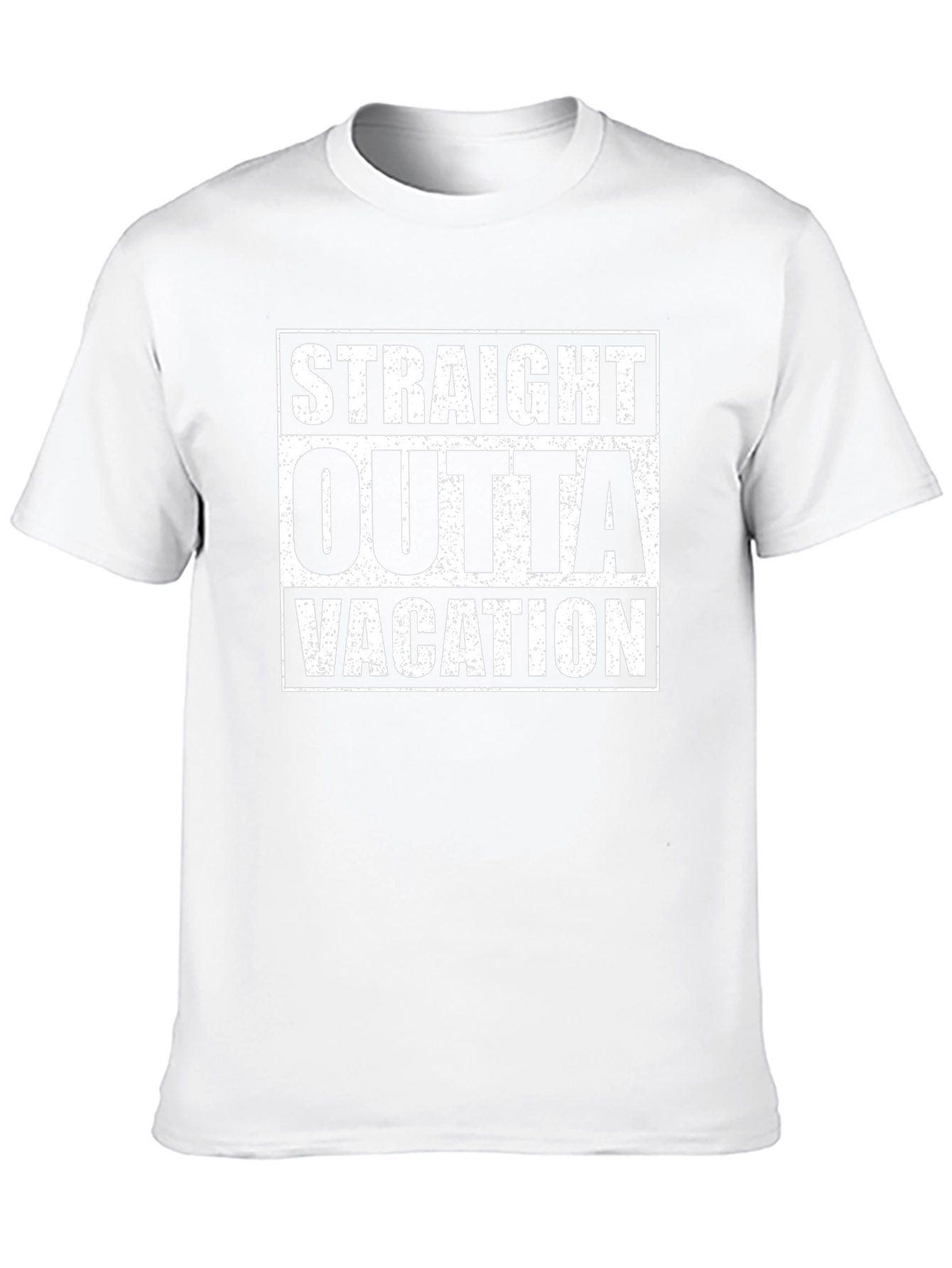 Straight Outta Vacation Graphic T-Shirt - Black