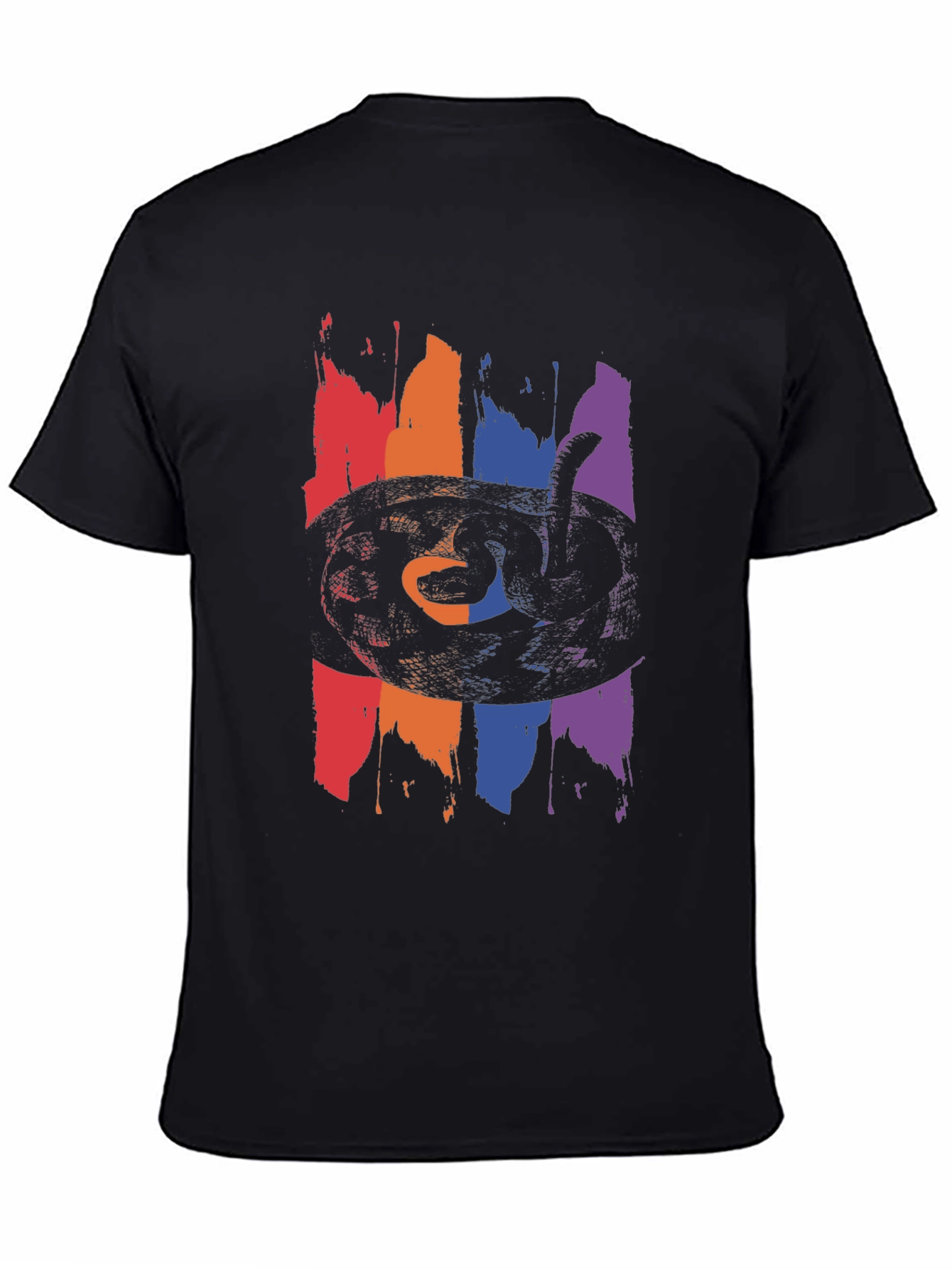 Mens Snake Graphic Tee - Black