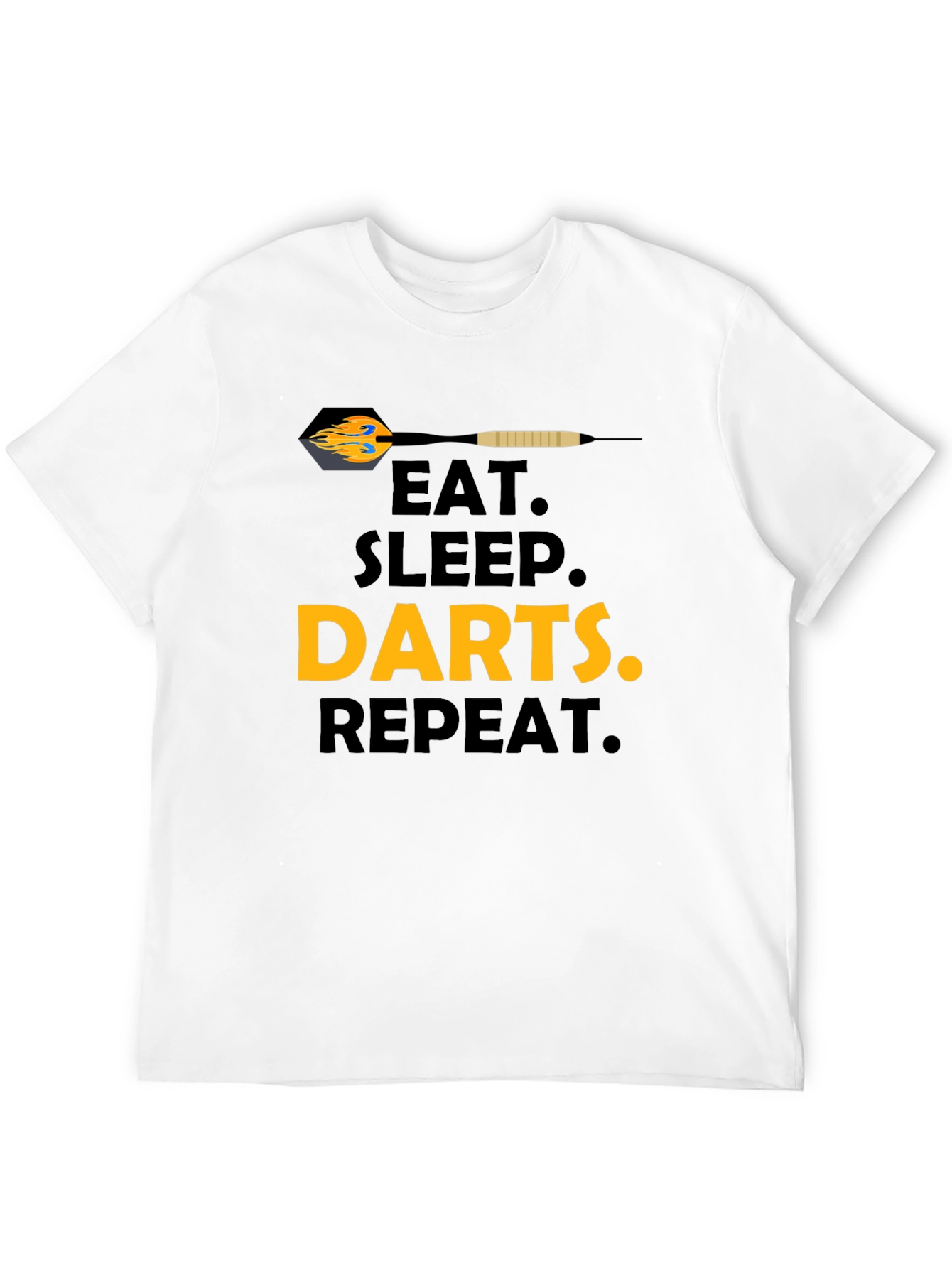 Eat Sleep Darts Repeat T-Shirt - Black