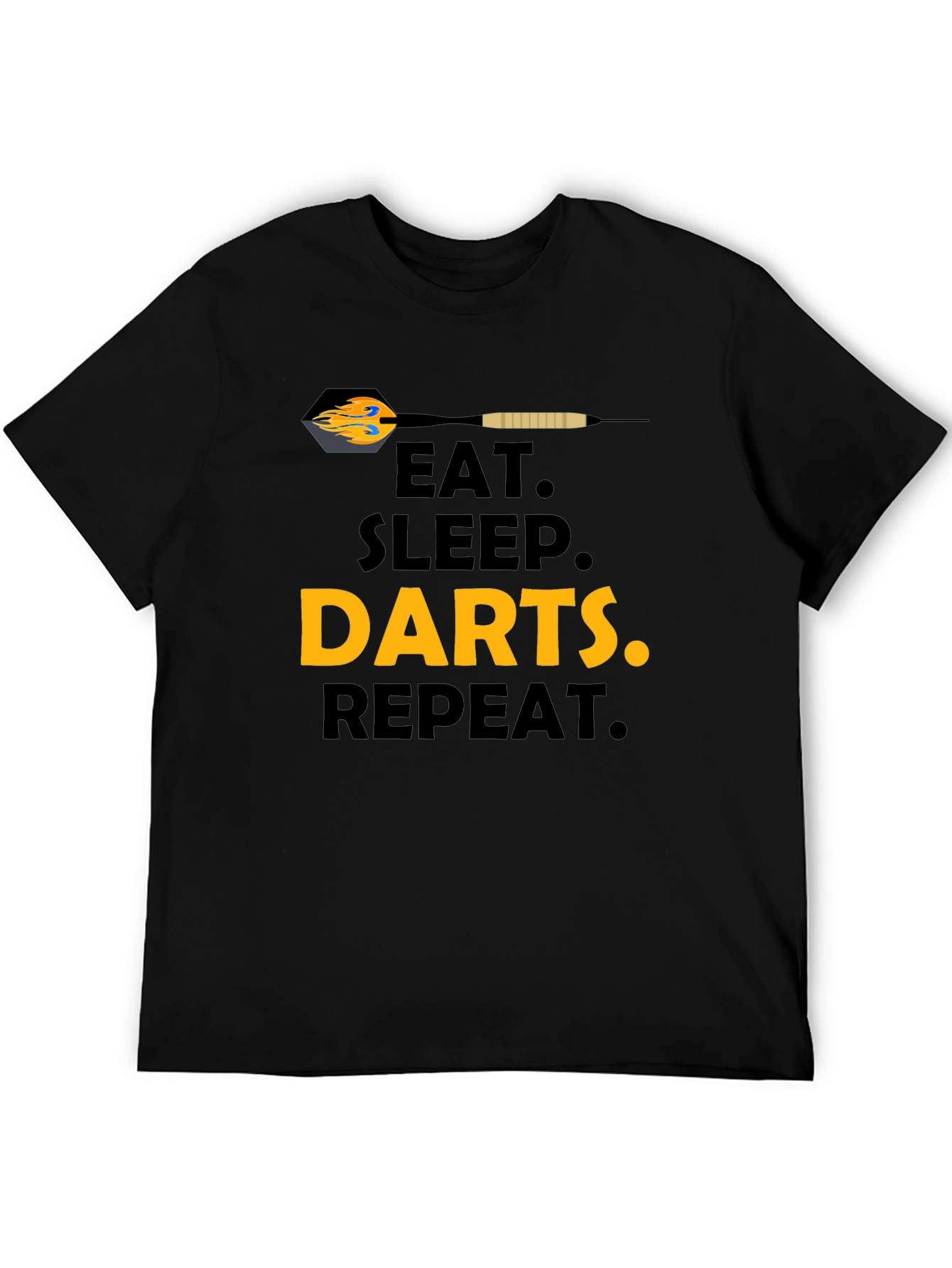 Eat Sleep Darts Repeat T-Shirt - Black