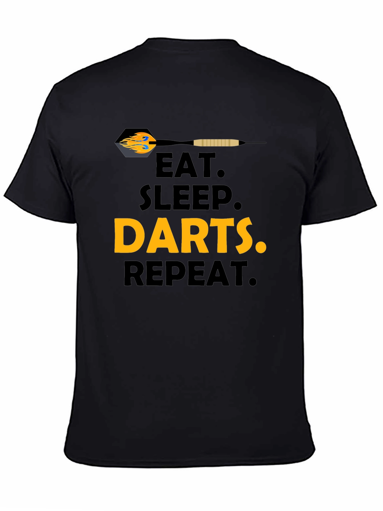 Eat Sleep Darts Repeat T-Shirt - Black