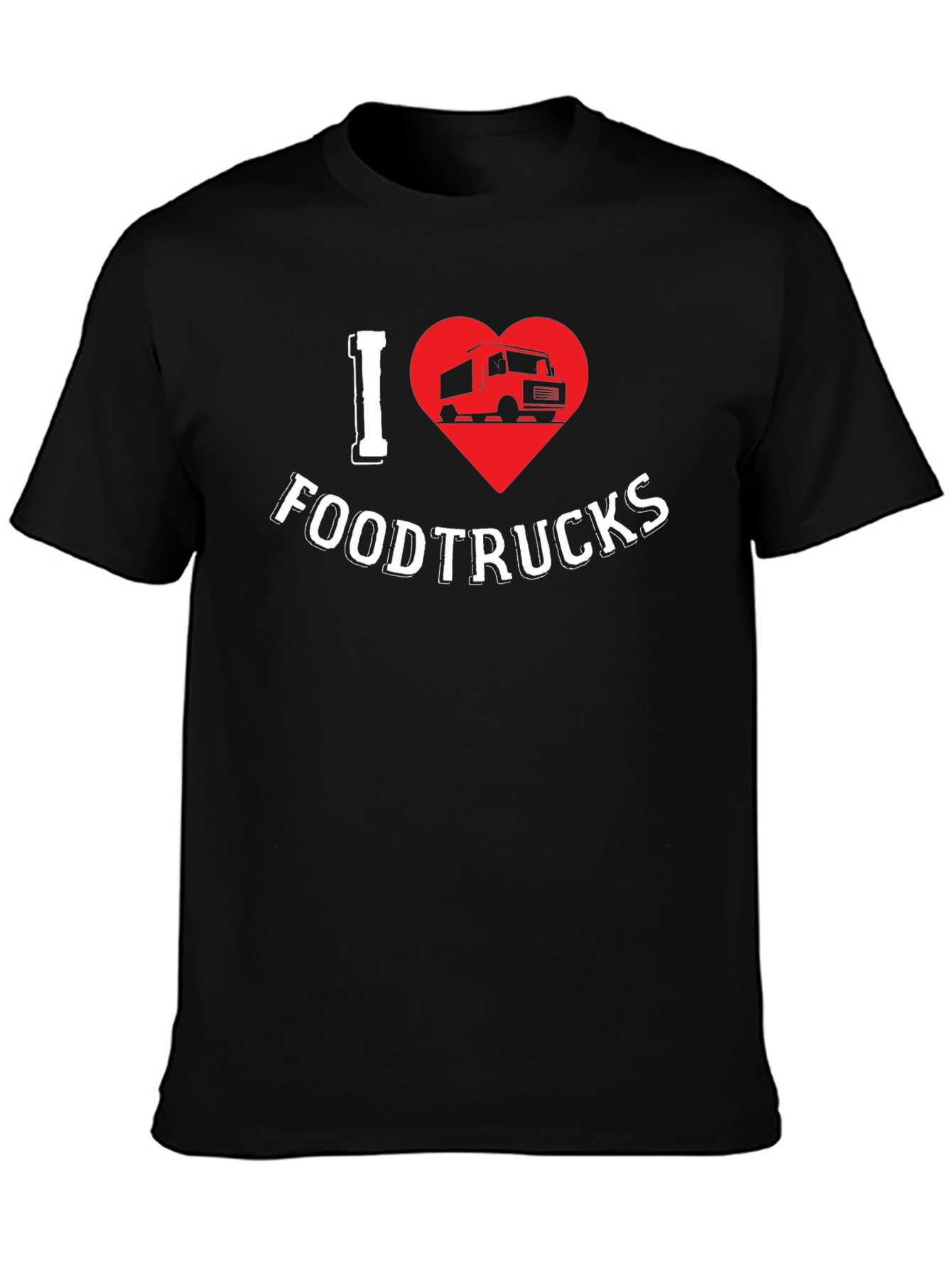 I Heart Food Trucks Graphic Tee - Black