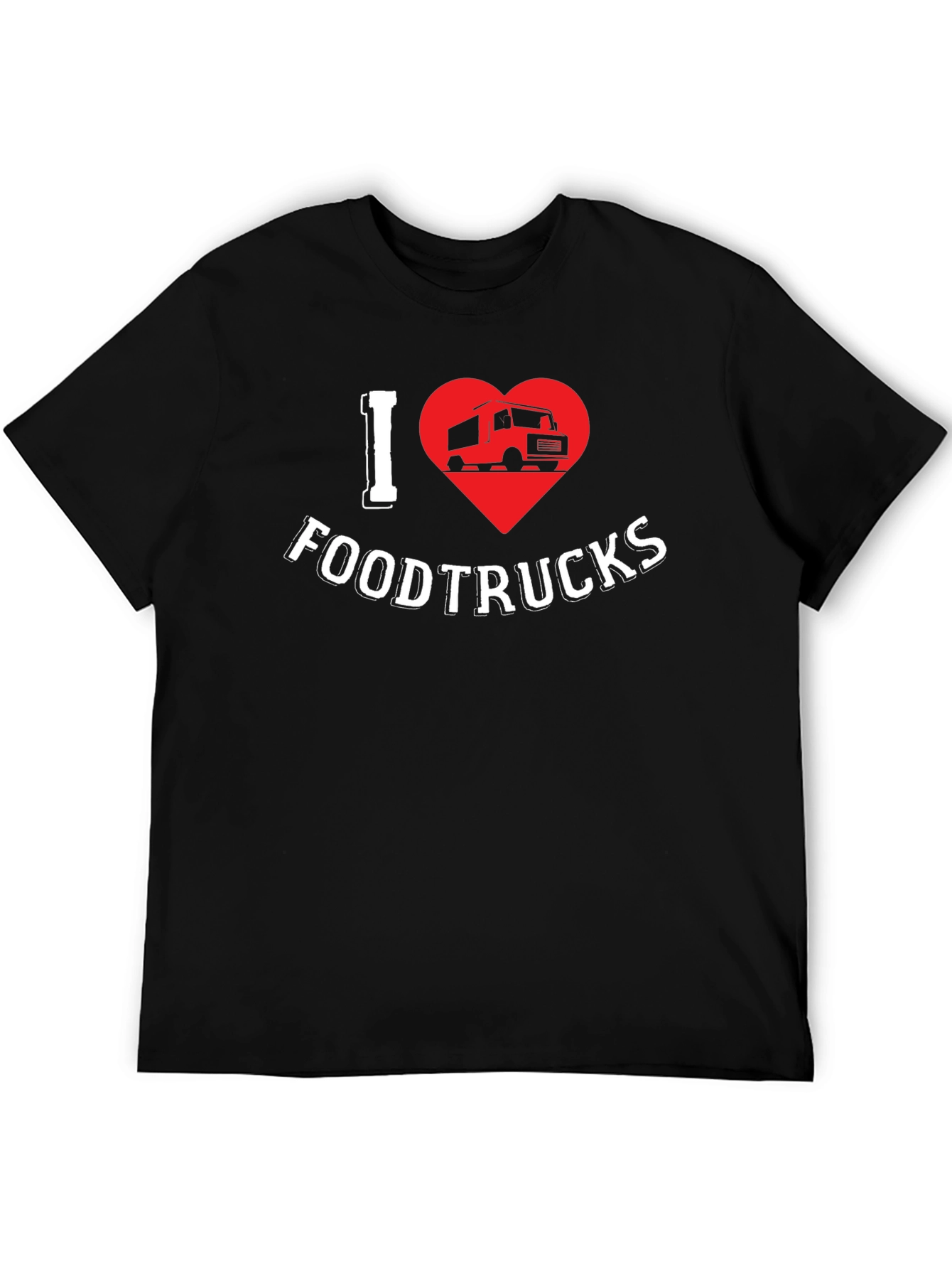 I Heart Food Trucks Graphic Tee - Black