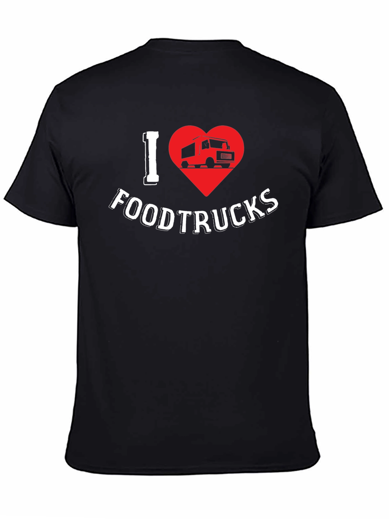 I Heart Food Trucks Graphic Tee - Black
