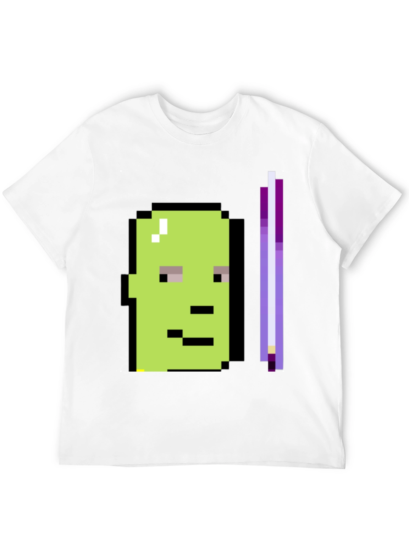 Pixel Art Character Graphic Tee - Black T-Shirt