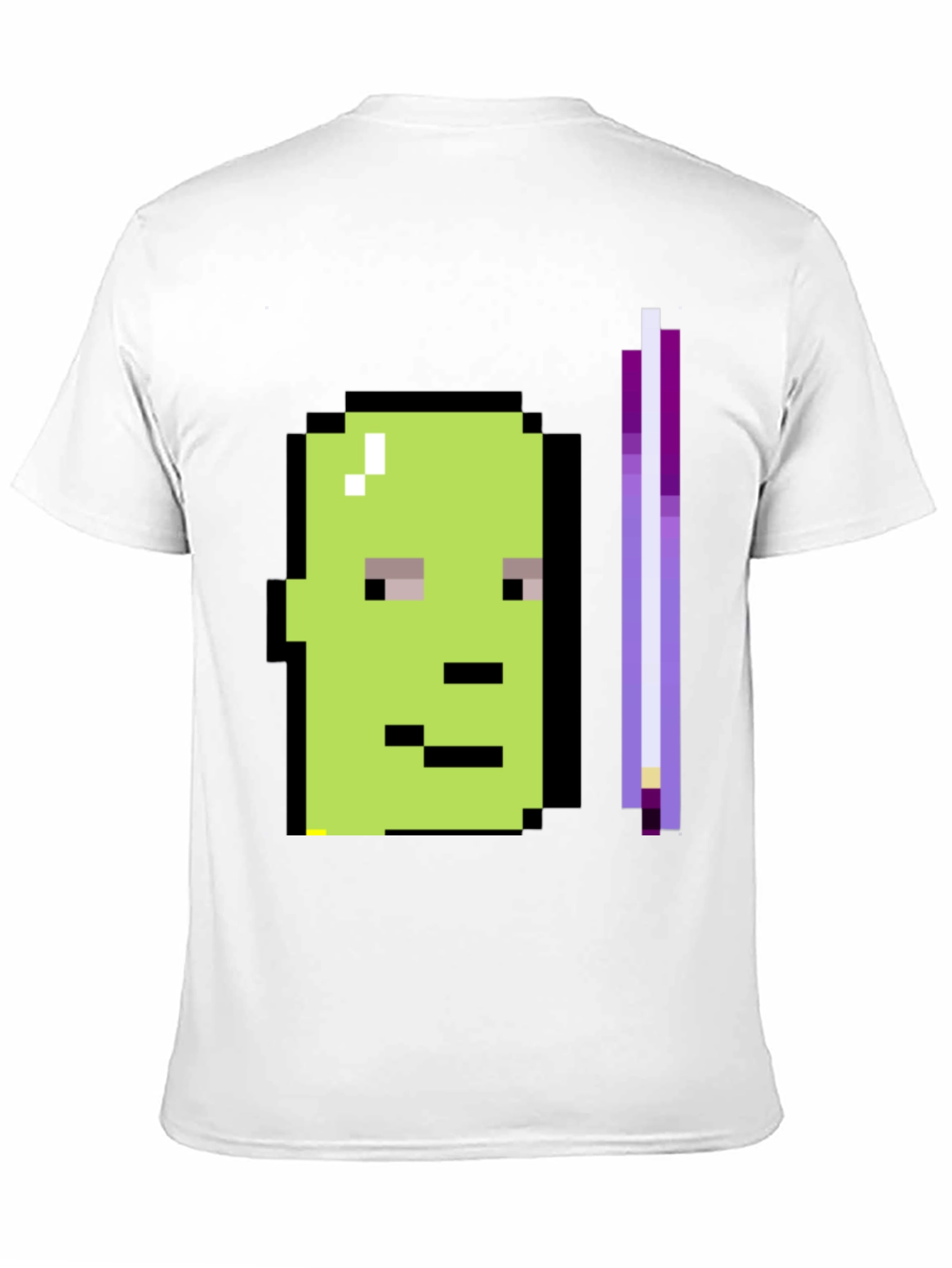 Pixel Art Character Graphic Tee - Black T-Shirt