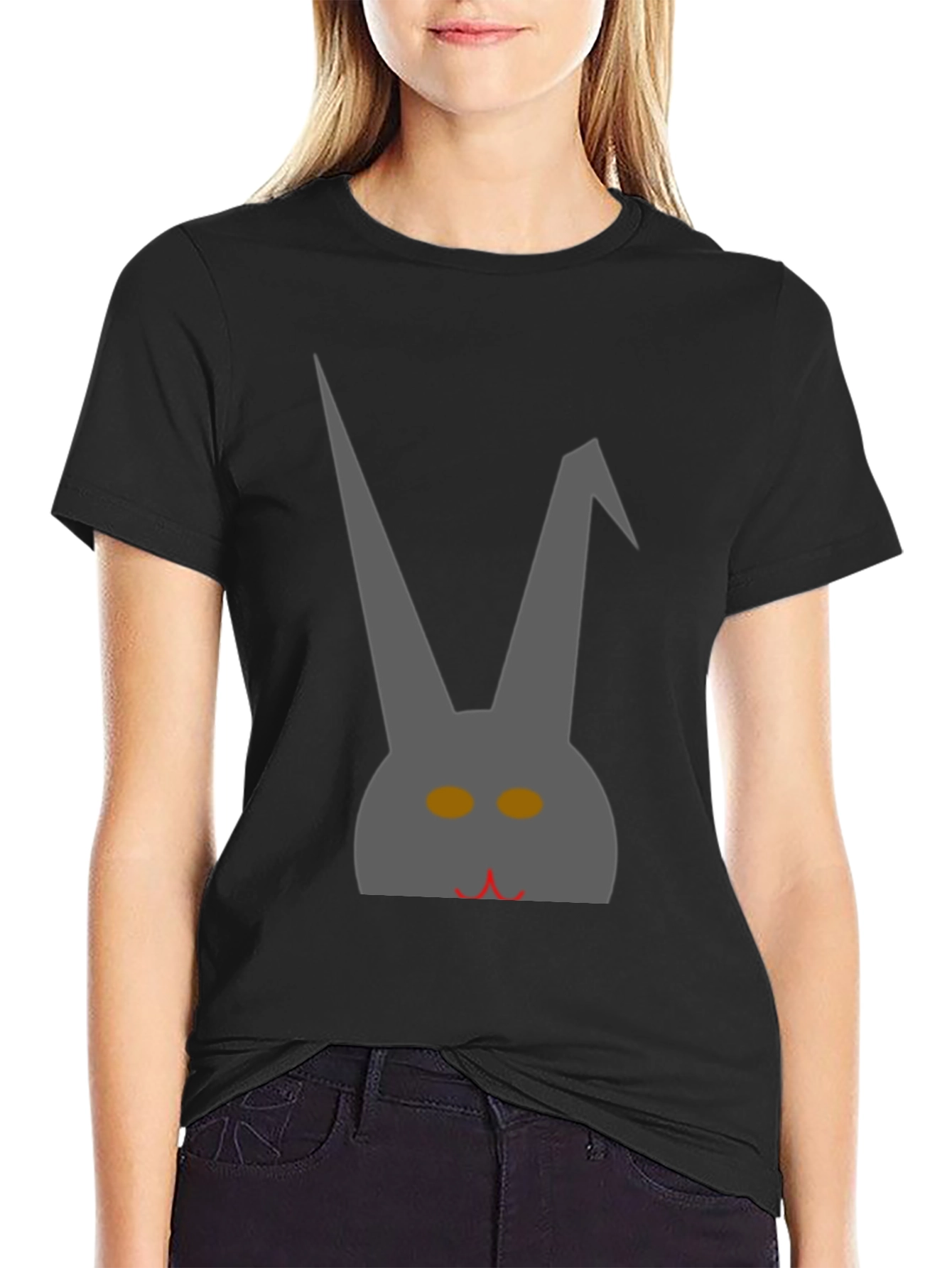 Grey Bunny Graphic Tee - Unique Stylish Design