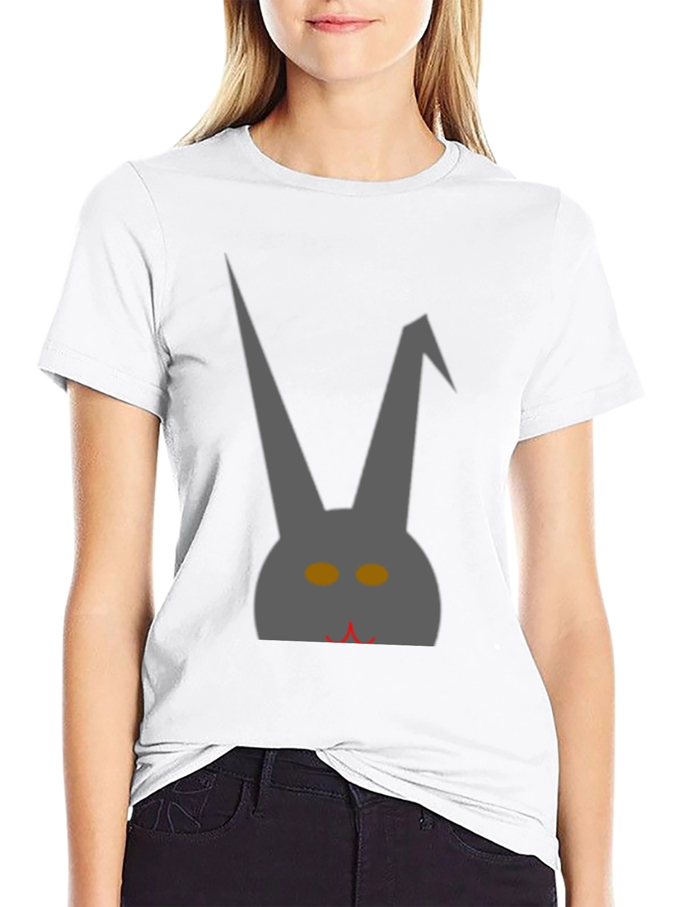 Grey Bunny Graphic Tee - Unique Stylish Design