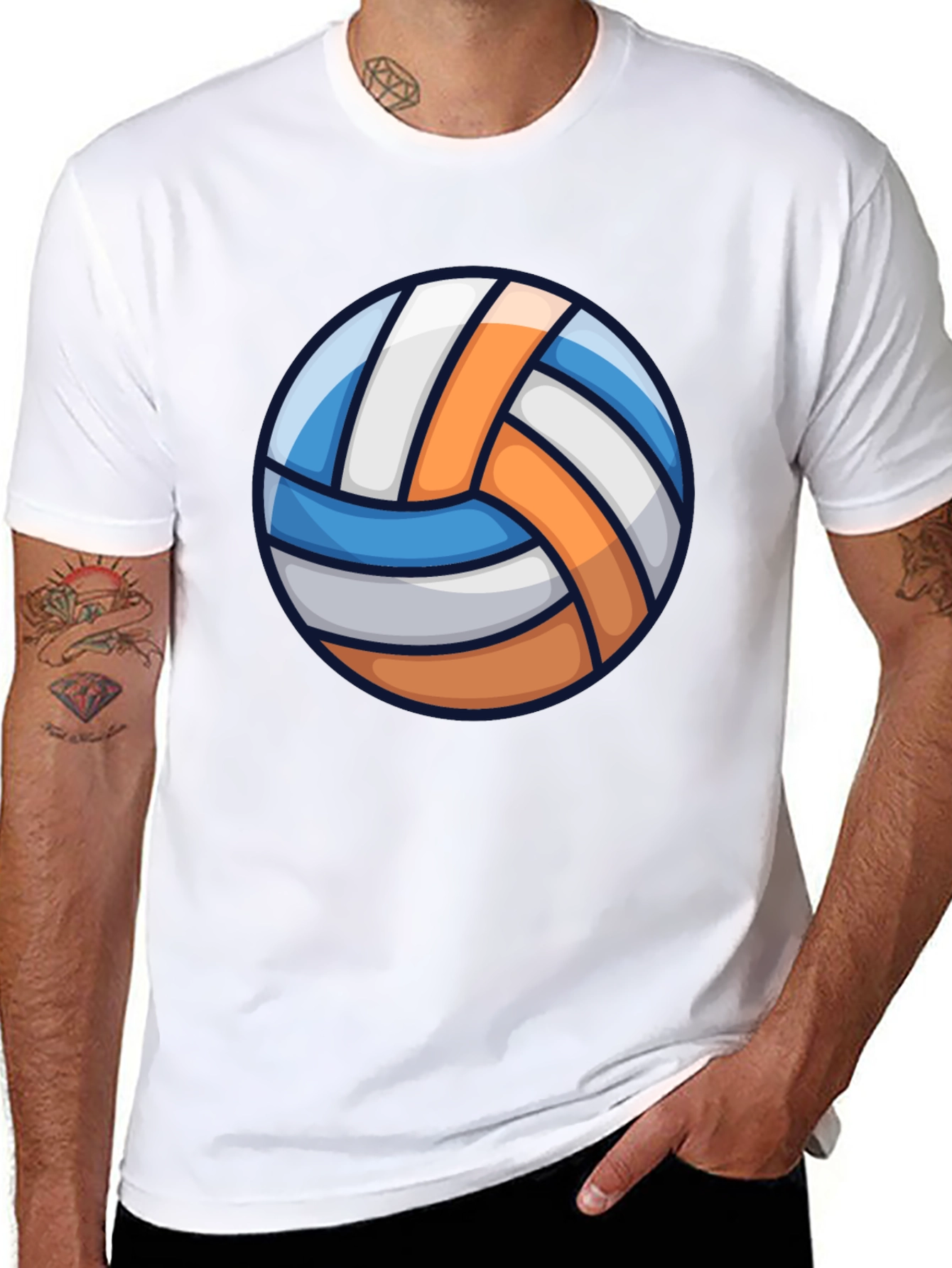 Volleyball Graphic Tee - Sporty Casual T-Shirt