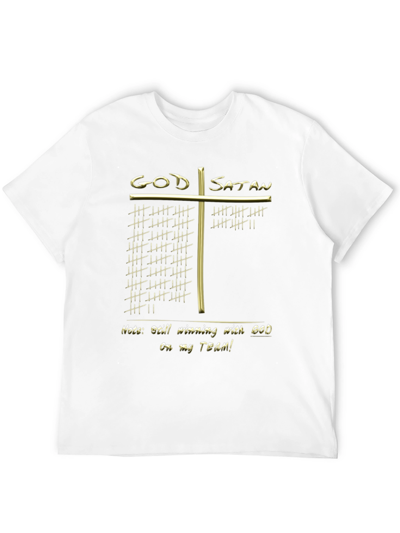 God vs. Satan Winning T-Shirt - Religious Graphic Tee