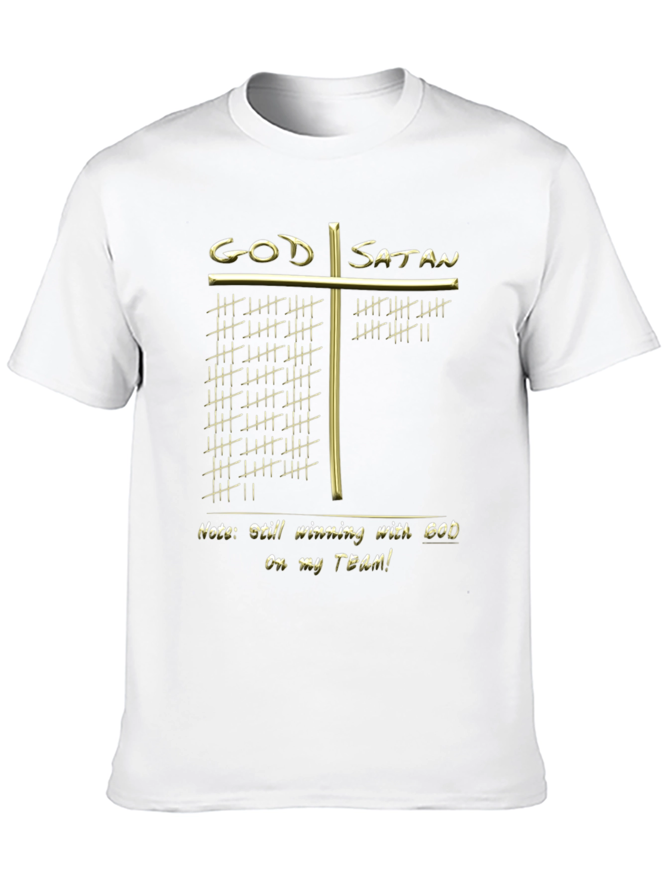 God vs. Satan Winning T-Shirt - Religious Graphic Tee