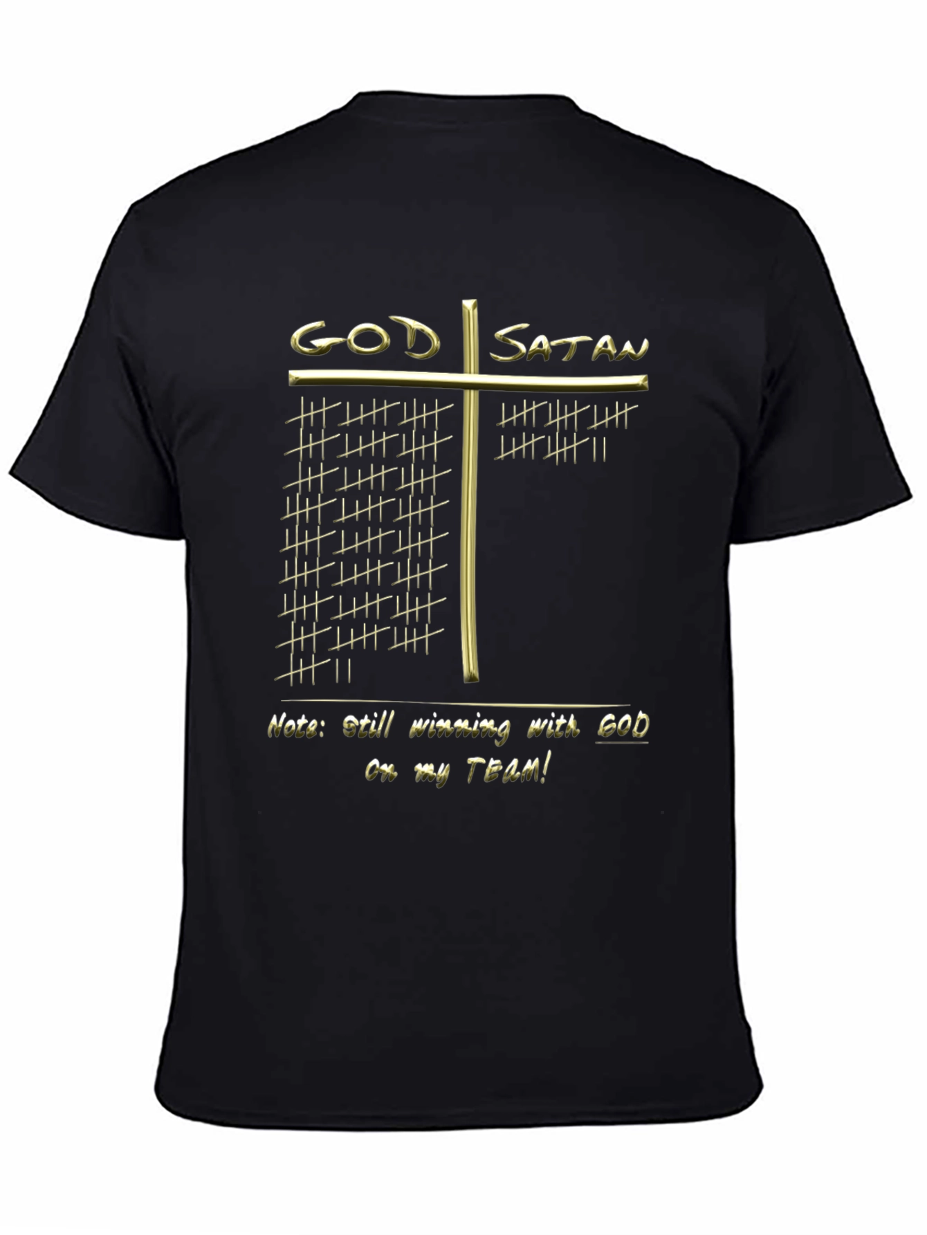 God vs. Satan Winning T-Shirt - Religious Graphic Tee