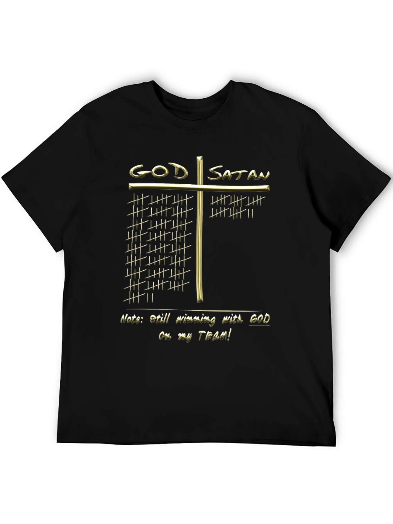 God vs. Satan Winning T-Shirt - Religious Graphic Tee