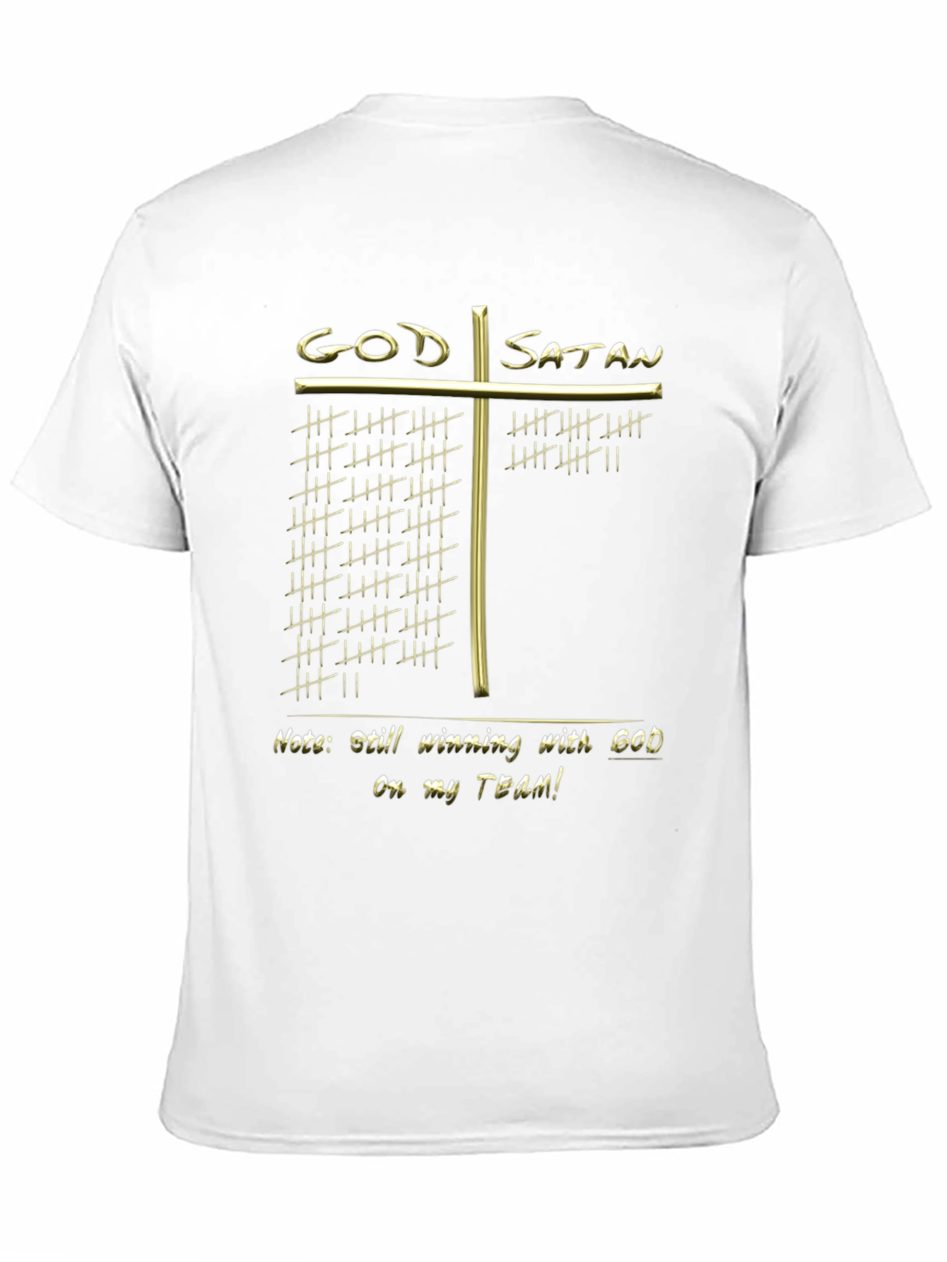 God vs. Satan Winning T-Shirt - Religious Graphic Tee