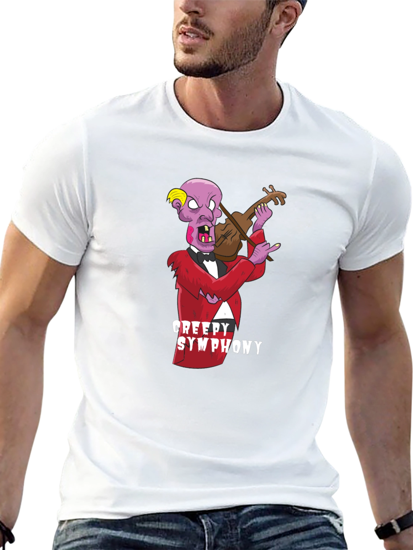 Creepy Symphony Graphic Black T-Shirt