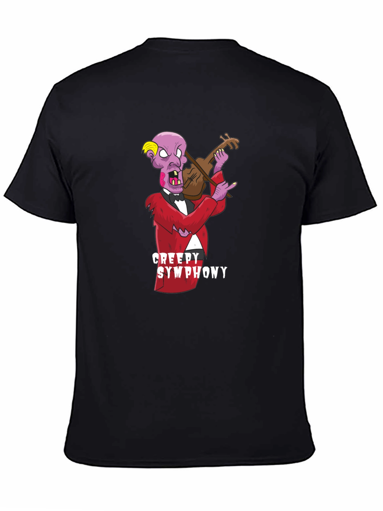 Creepy Symphony Graphic Black T-Shirt
