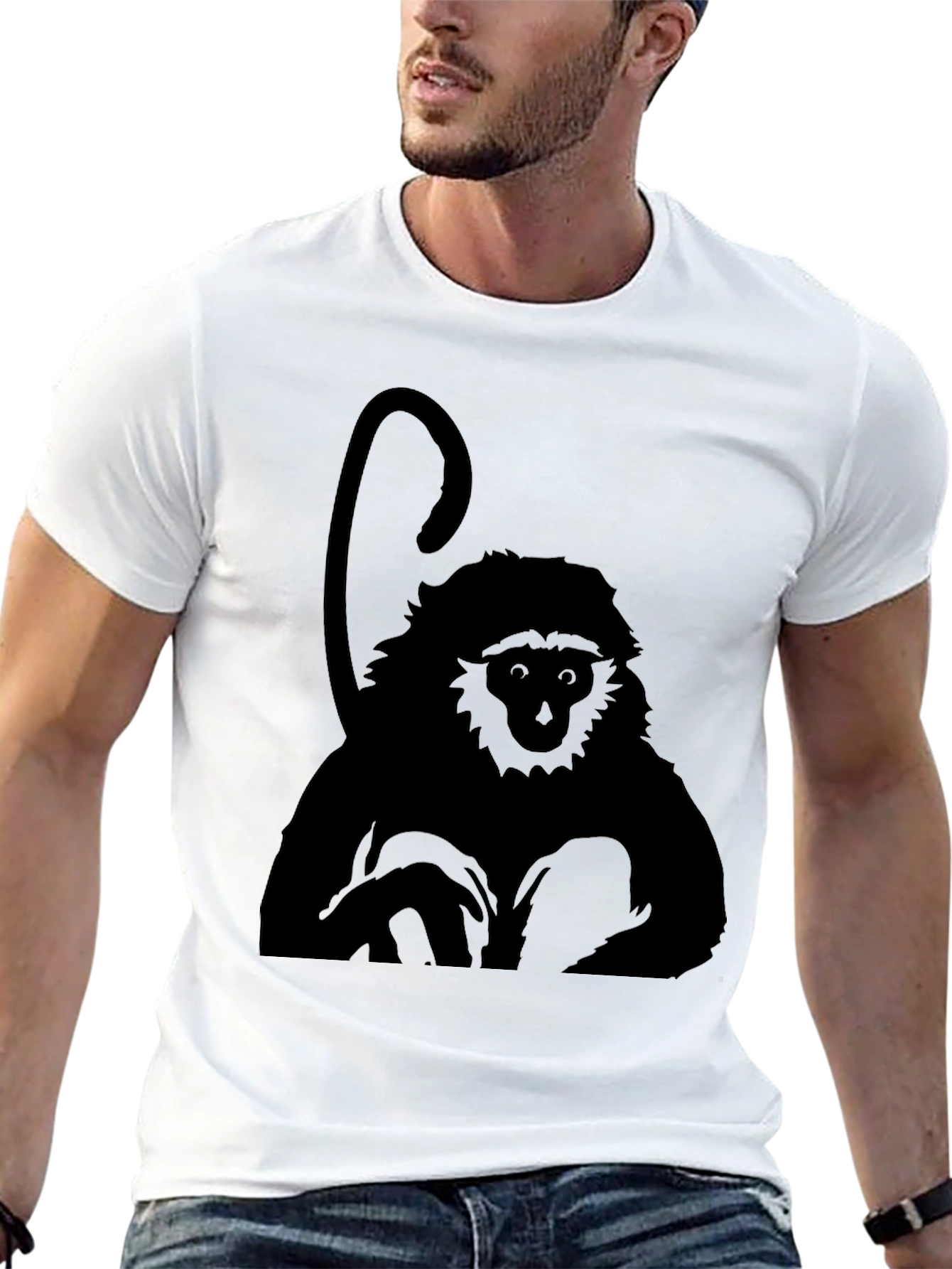 Monkey Graphic Black T-Shirt