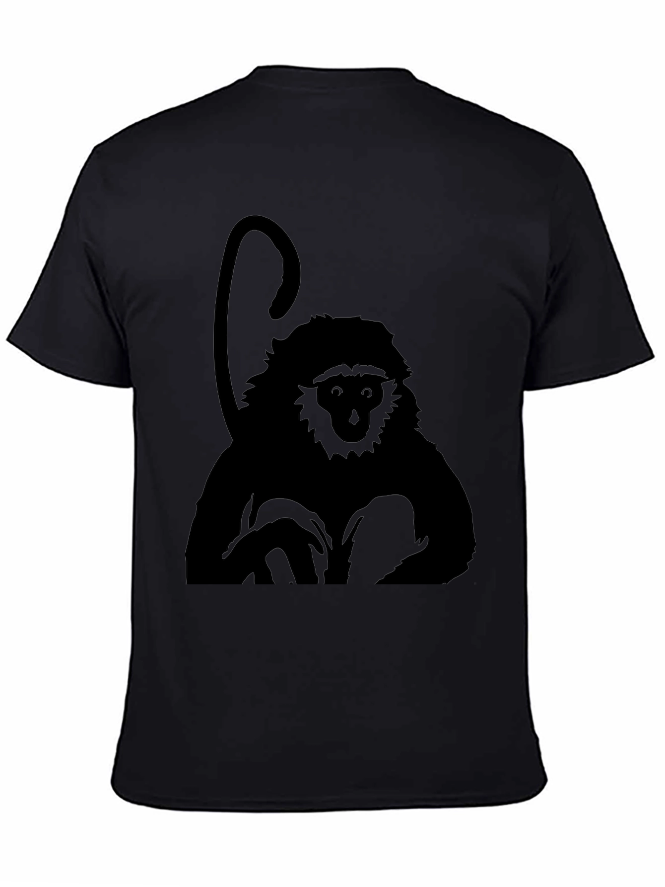 Monkey Graphic Black T-Shirt
