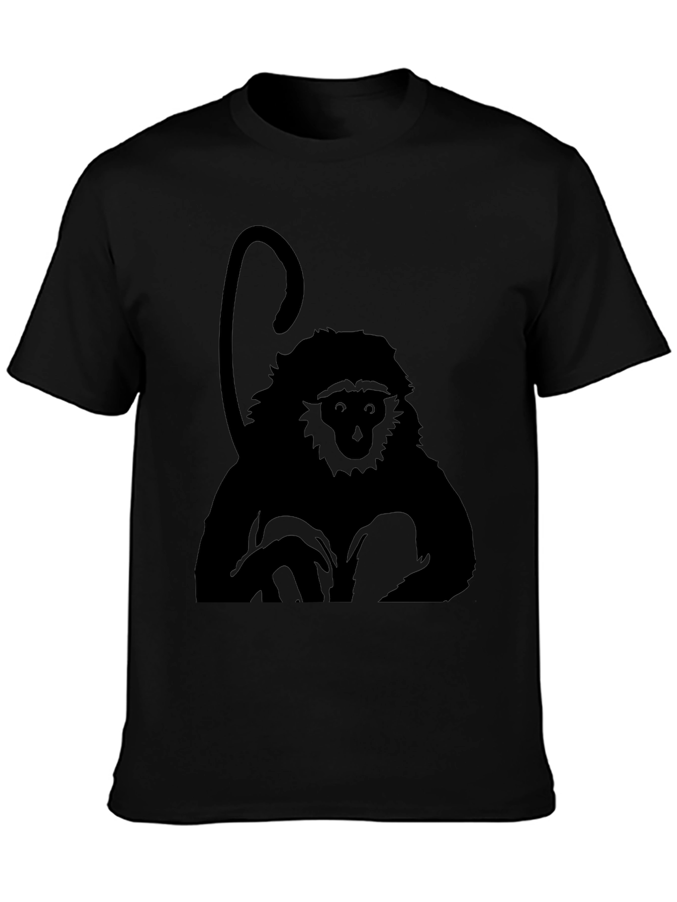 Monkey Graphic Black T-Shirt