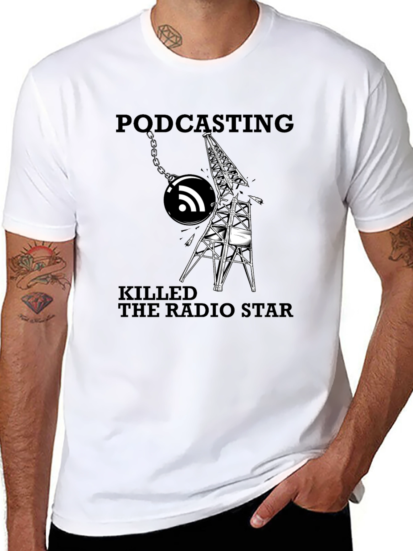 Podcasting Killed The Radio Star Graphic T-Shirt
